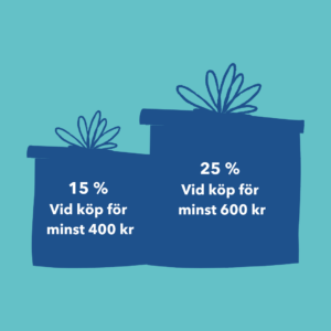 Rabattstege i procent för julkampanjen